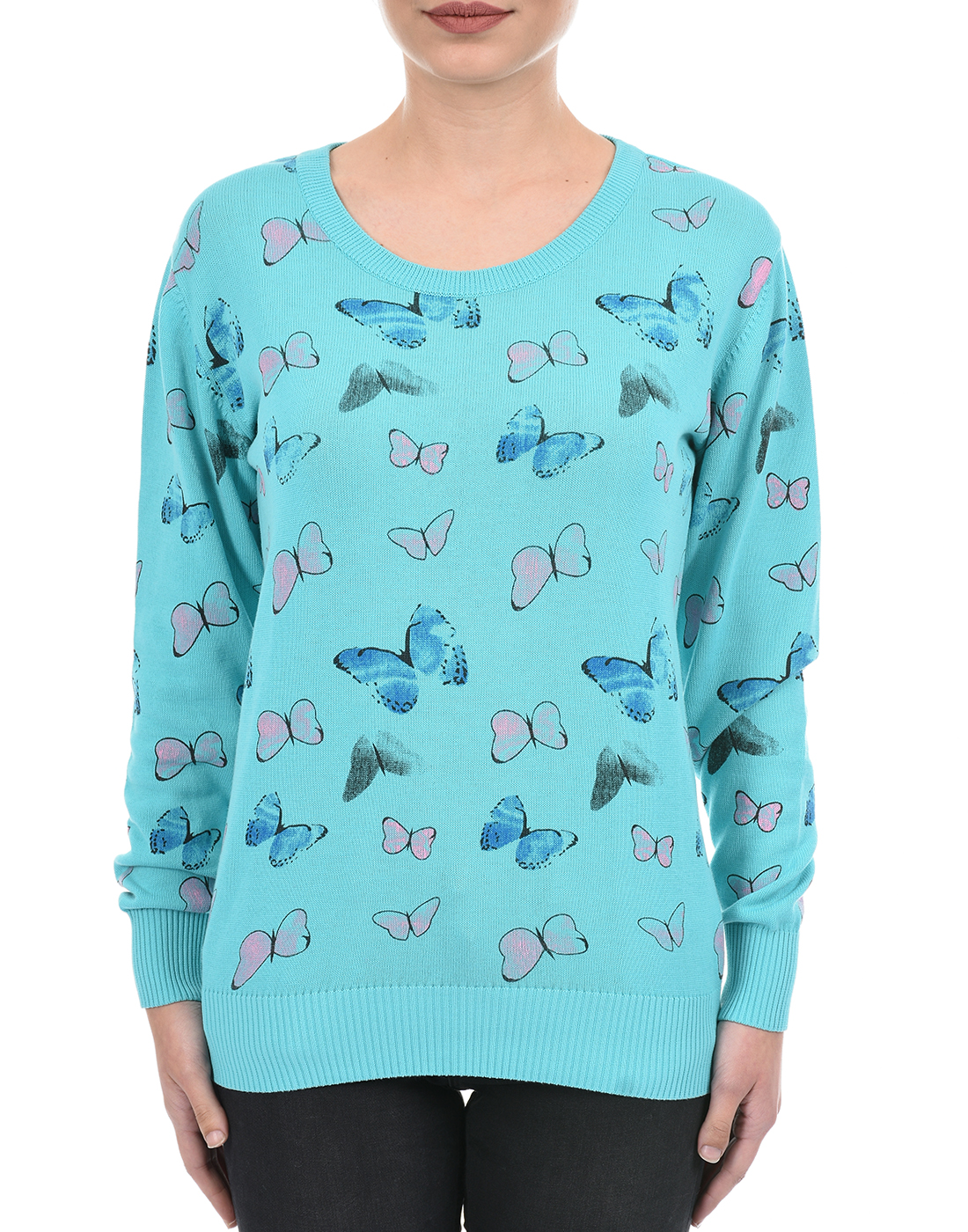 Species Women Blue Printed Sweater